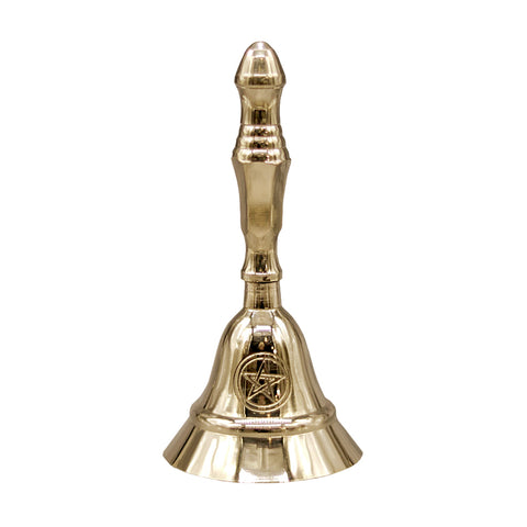 Brass Pentacle Altar Bell 5"