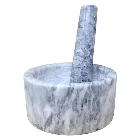 White Marble Mortar & Pestle 2.5"H x 4.5"W