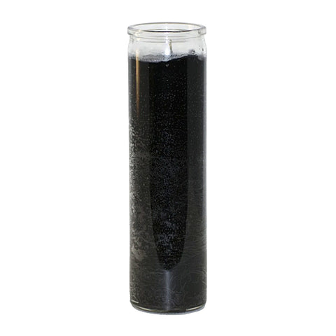 7 Day Black Glass Prayer Candle
