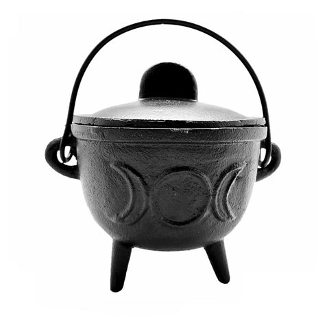 Cast Iron Cauldron - Triple Moon 4.5"