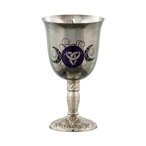 Triple Moon Stainless Steel Chalice