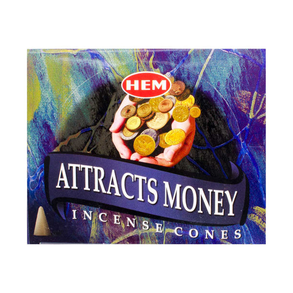 HEM Attracts Money Incense Cones The Witches Sage LLC