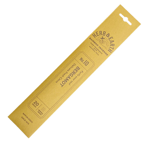 Herb & Earth Bergamot Bamboo Incense Sticks