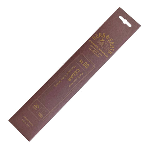 Herb & Earth Cedar Bamboo Incense Sticks