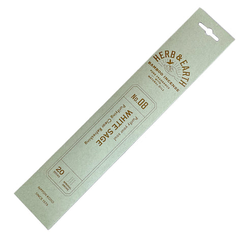 Herb & Earth White Sage Bamboo Incense Sticks
