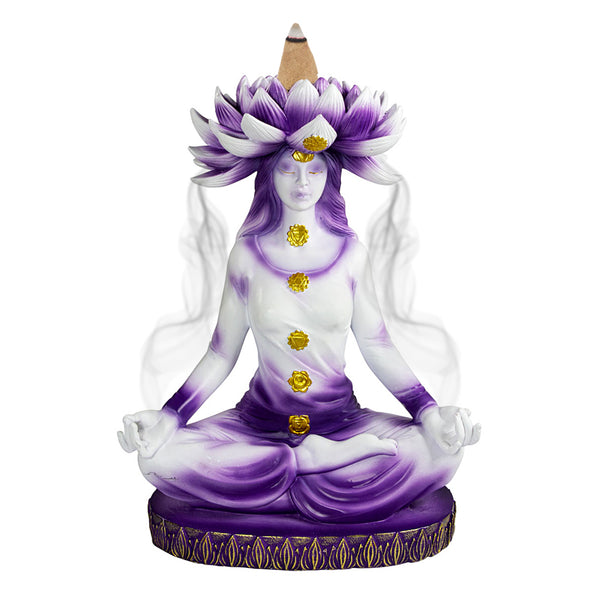 Lotus Chakra Goddess Backflow Incense Burner