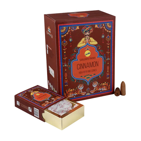 Sree Vani - Golden India Cinnamon Backflow Incense Cones