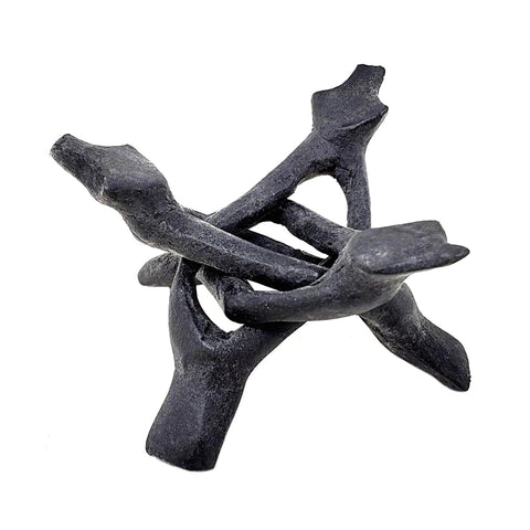 Black Wooden Cobra Tripod Stand 6"