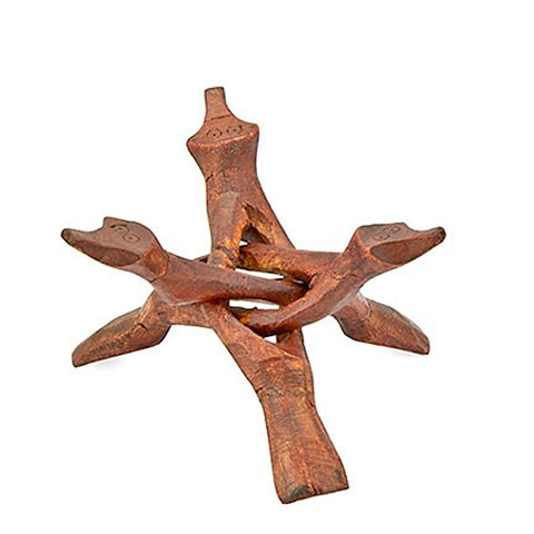 Wooden Cobra Tripod Stand 4"