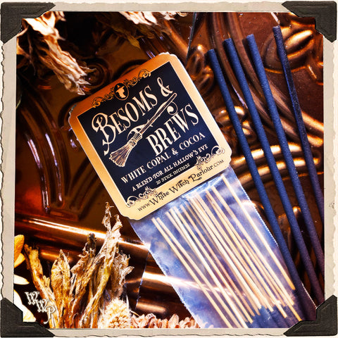 BESOMS & BREWS INCENSE. 20 Stick Pack. For Hallow's Eve, Witchery & Autumnal Energy.