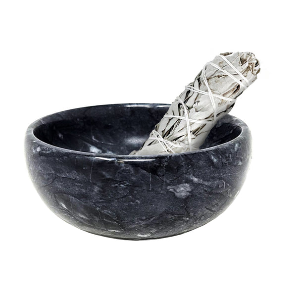 Black Marble Smudge Bowl