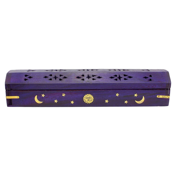 Celestial Coffin Incense Burner Violet 12"