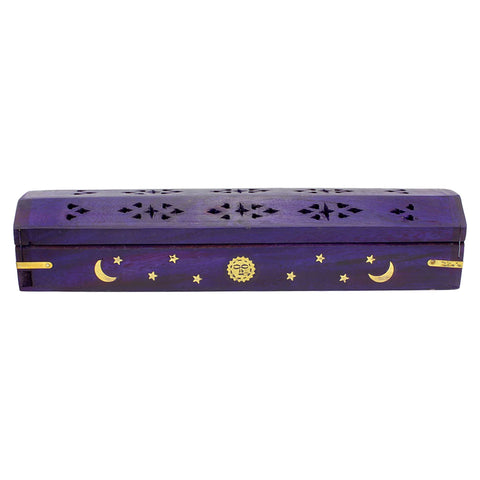 Celestial Coffin Incense Burner Violet 12"