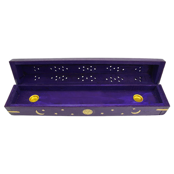 Celestial Coffin Incense Burner Violet 12"