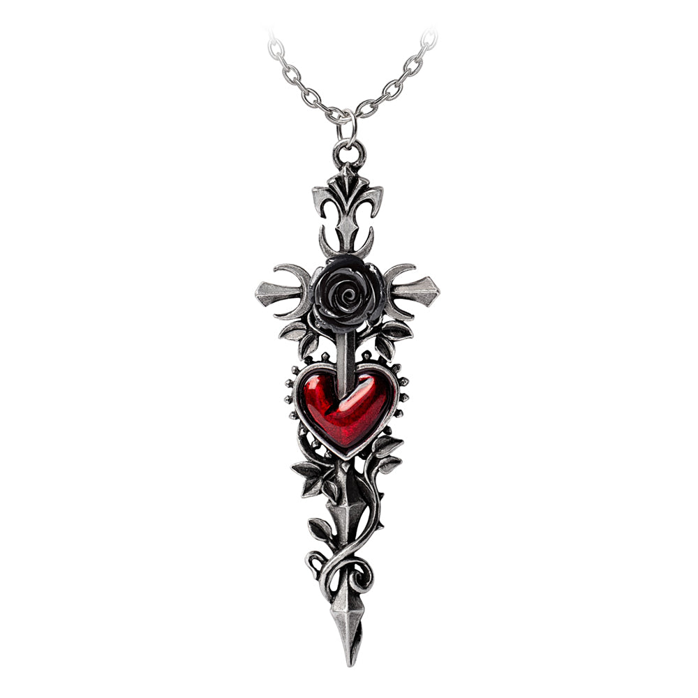 Cross of the Dark Kiss Necklace- Alchemy of England