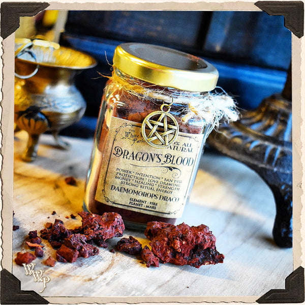 DRAGON'S BLOOD RESIN APOTHECARY. All Natural Incense. For Manifestation & Spell Power.