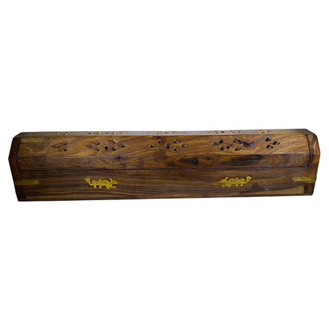 Dragon Wooden Coffin Box Incense Burner