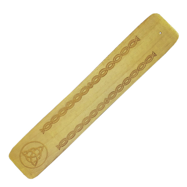 Wooden Incense Holders Engraved Designs - Triquetra