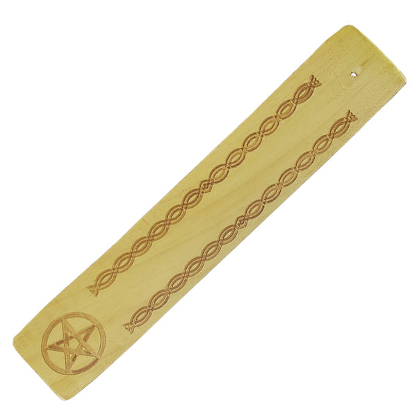 Wooden Incense Holders Engraved Designs - Pentacle