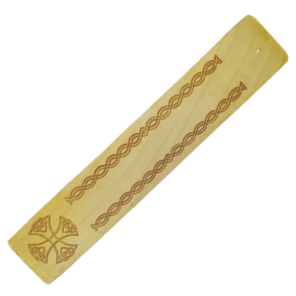 Wooden Incense Holders Engraved Designs - Celtic Cross