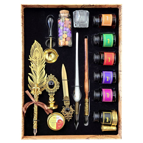 Feather Quill Pen Dip Set - Style 13