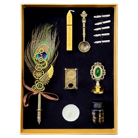 Feather Quill Pen Dip Set - Style 17