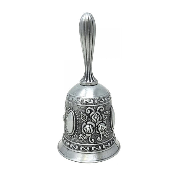 Floral Design Altar Bell - Charcoal Grey 4.5"