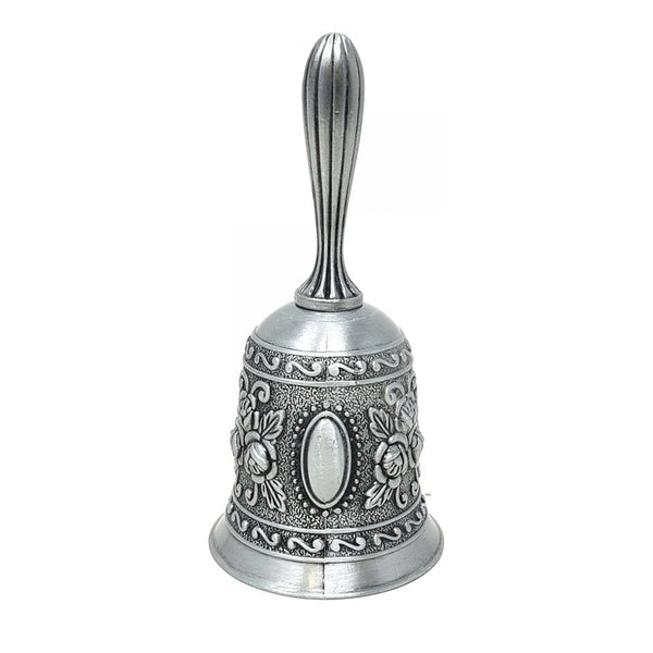Floral Design Altar Bell - Charcoal Grey 4.5"