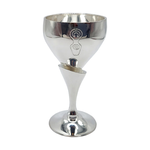 Goddess Carved Silver Plated Chalice