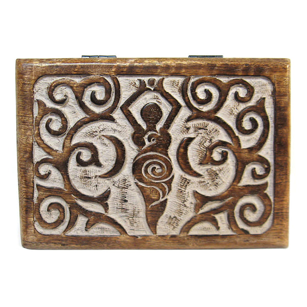 Mango Wood Box - Goddess