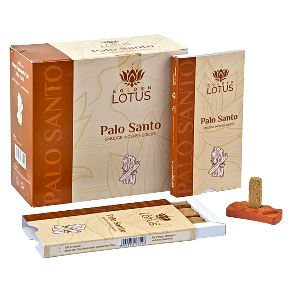 Golden Lotus Palo Santo Smudge Incense Bricks