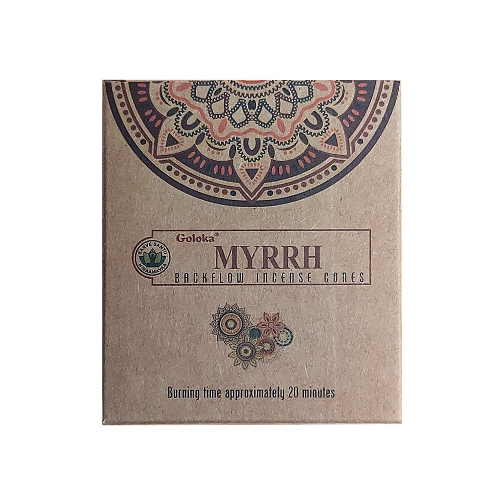 Goloka Myrrh Backflow Incense Cones