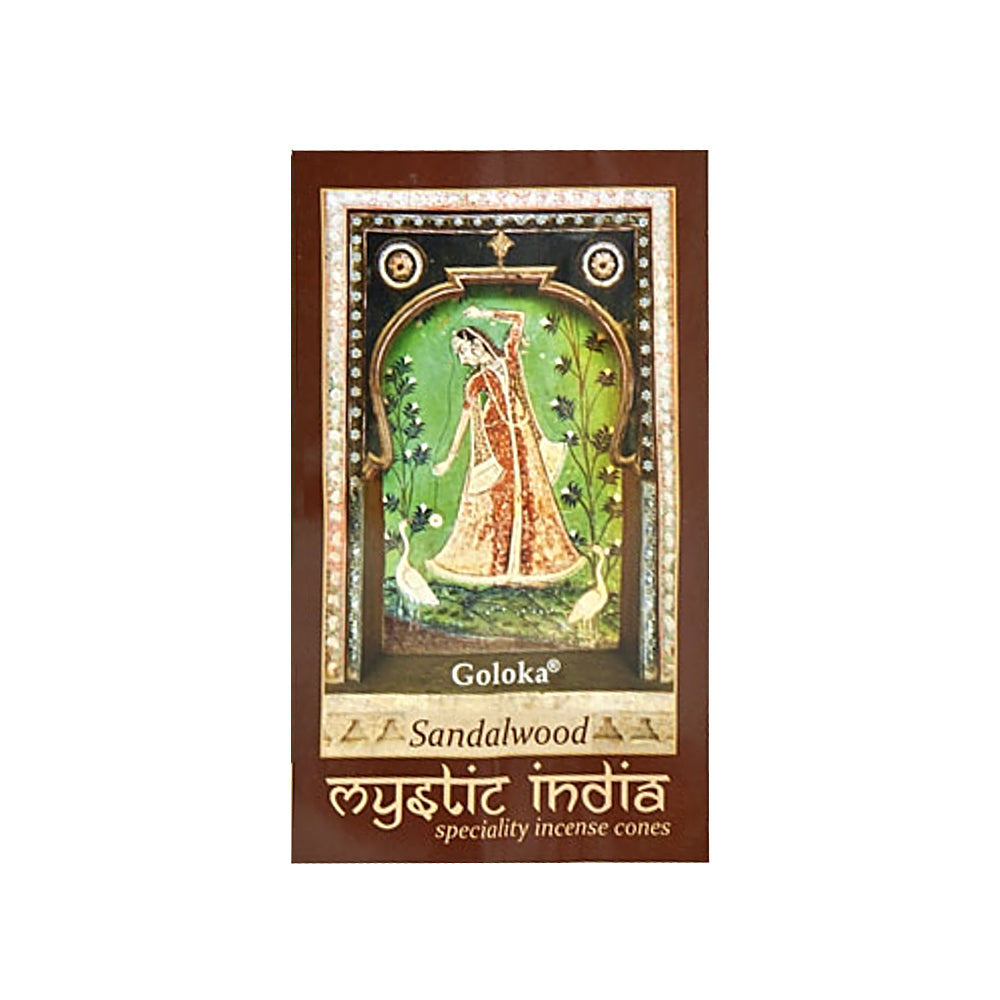 Goloka Mystic India Sandalwood Incense Cones