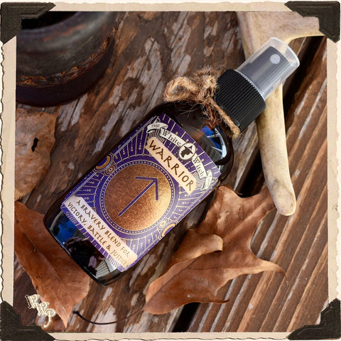 ‘WARRIOR’ SMUDGE SPRAY. 4oz. For Bravery, Victory, Battle & Justice.