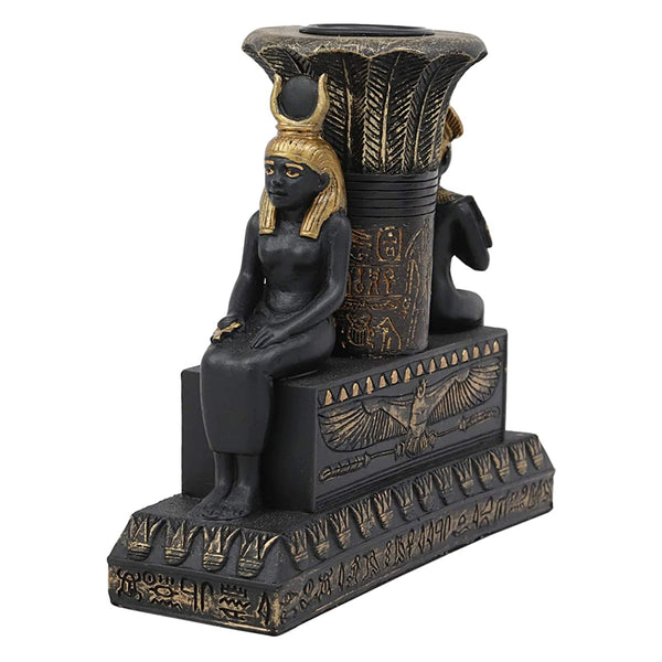 Isis and Osiris Pillar Candle Holder