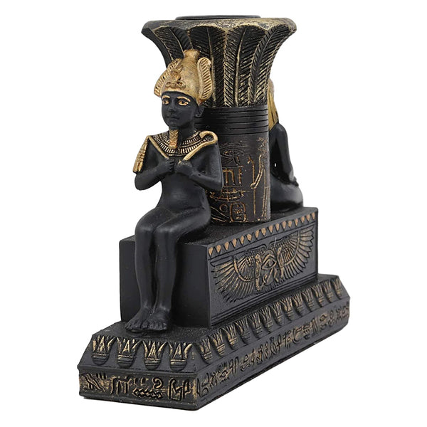 Isis and Osiris Pillar Candle Holder