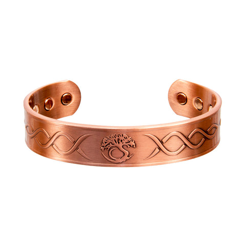 Magnetic Copper Bracelet - Tree of Life - Antique Copper