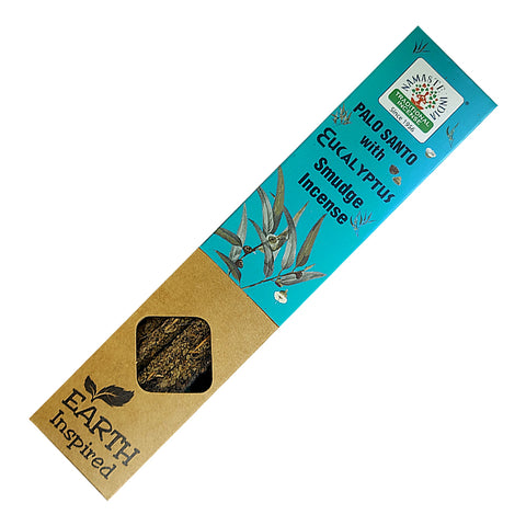 Namaste India Earth Inspired Palo Santo with Eucalyptus Smudge Incense Sticks