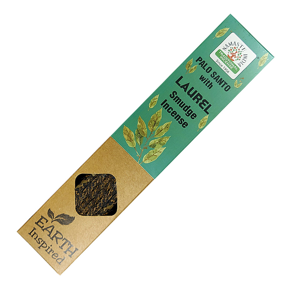 Namaste India Earth Inspired Palo Santo with Laurel Smudge Incense Sticks