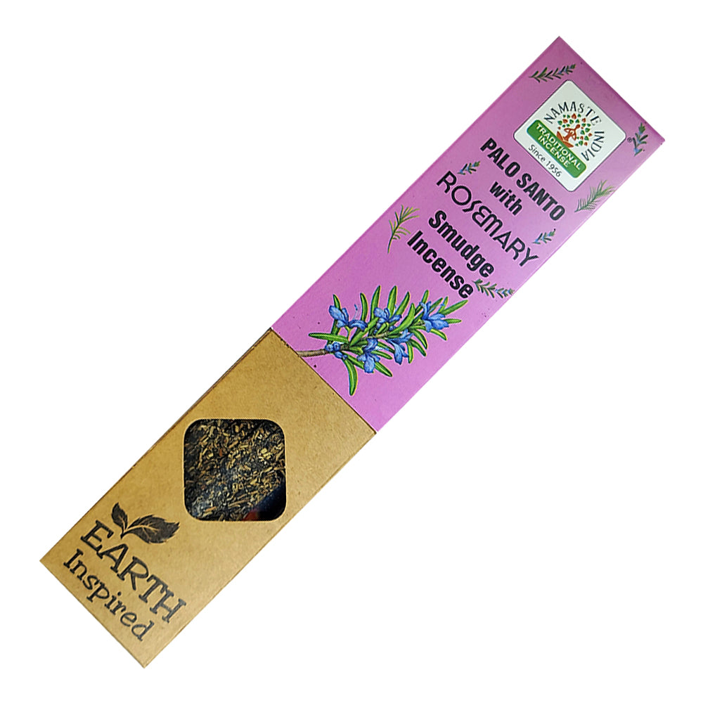 Namaste India Earth Inspired Palo Santo with Rosemary Smudge Incense Sticks