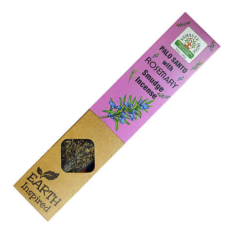 Namaste India Earth Inspired Palo Santo with Rosemary Smudge Incense Sticks