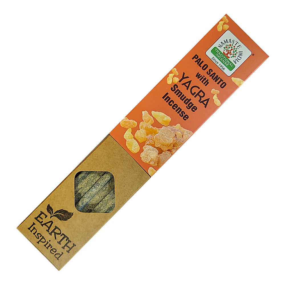 Namaste India Earth Inspired Palo Santo with Yagra Smudge Incense Sticks