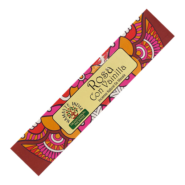 Namaste India Natural Masala Incense Sticks - Rose with Vanilla – The ...