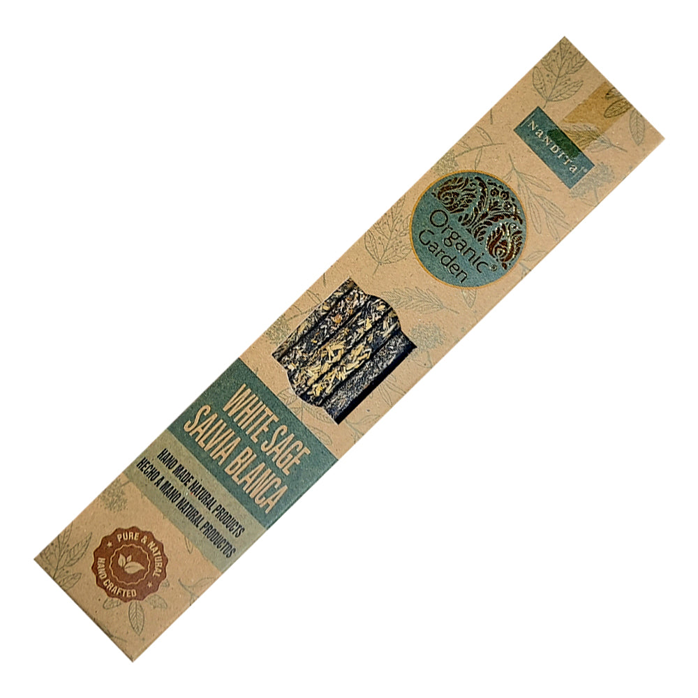 Nandita Organic Garden White Sage Incense Sticks 25g