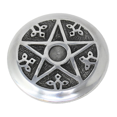 Pentagram Aluminum Altar Tile/Incense Burner