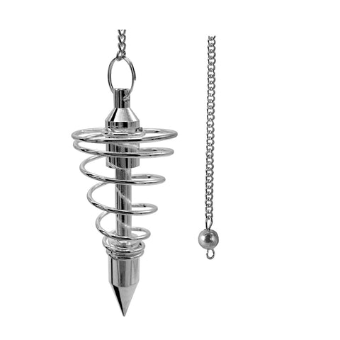 Spiral Silver Finish Pendulum
