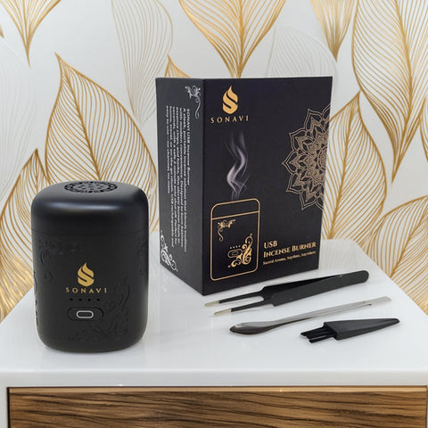 SONAVI- USB Electric Incense Burner – 3" H x 2"D