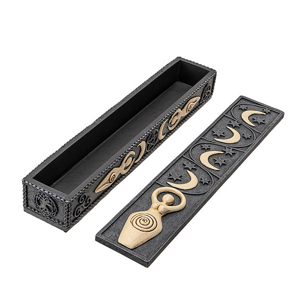 Spiral Goddess Moon Incense Stick Storage Box