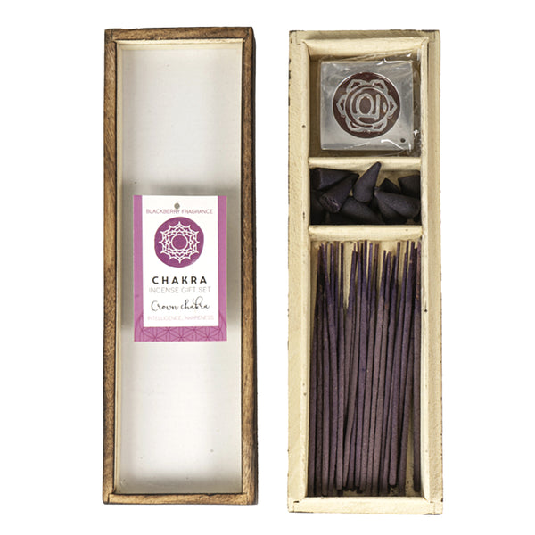 Crown Chakra Wooden Incense Gift Set