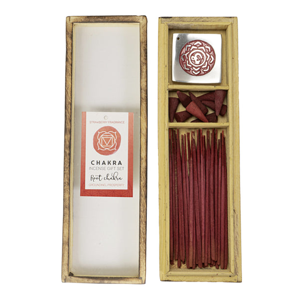 Root Chakra Wooden Incense Gift Set